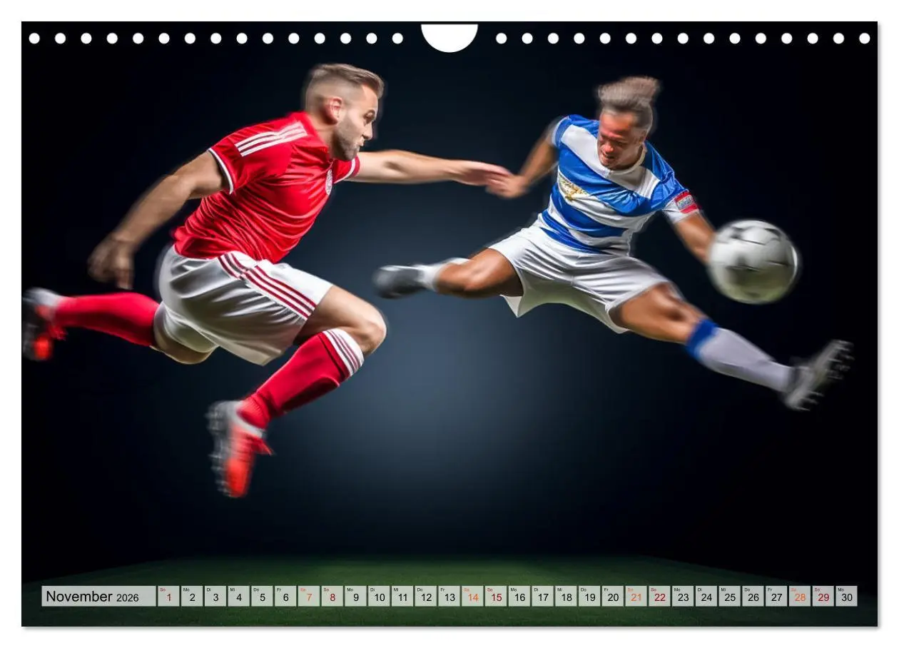 Bild: 9783457345894 | Fussball - Zweikampf (Wandkalender 2026 DIN A4 quer), CALVENDO...