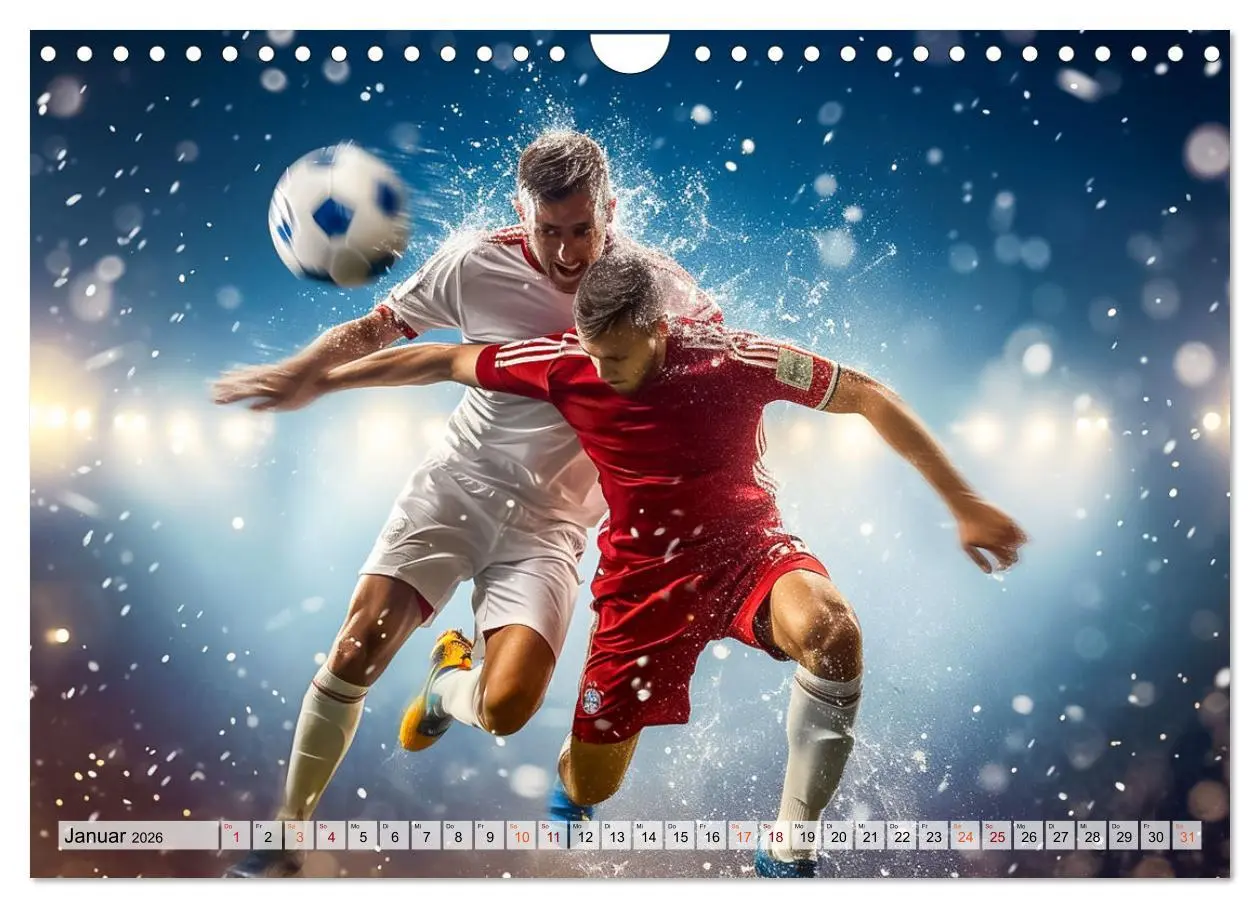 Bild: 9783457345894 | Fussball - Zweikampf (Wandkalender 2026 DIN A4 quer), CALVENDO...