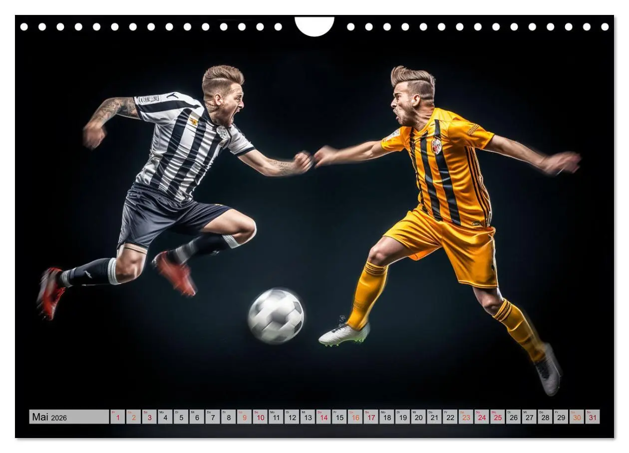 Bild: 9783457345894 | Fussball - Zweikampf (Wandkalender 2026 DIN A4 quer), CALVENDO...