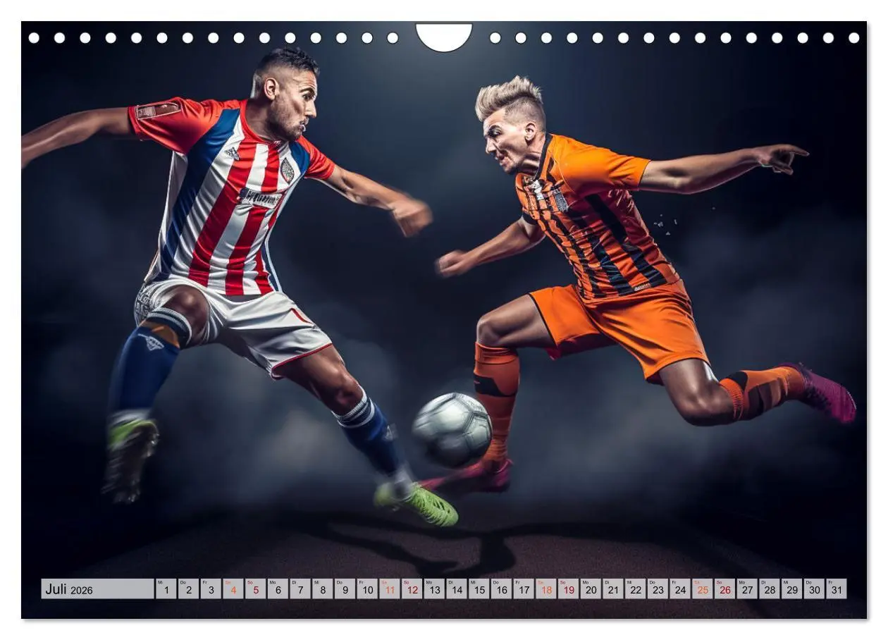 Bild: 9783457345894 | Fussball - Zweikampf (Wandkalender 2026 DIN A4 quer), CALVENDO...