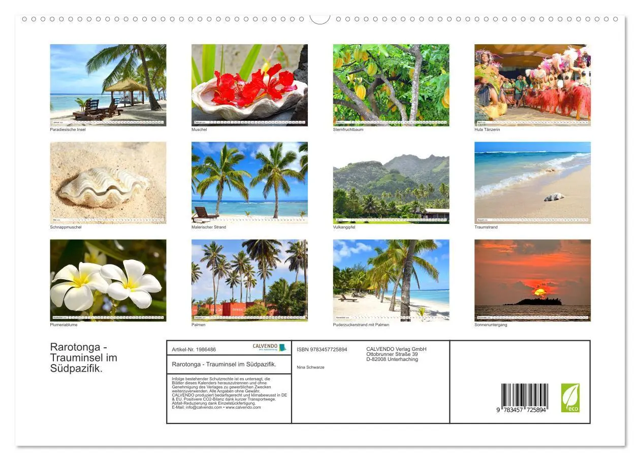 Bild: 9783457725894 | Rarotonga - Trauminsel im Südpazifik. (hochwertiger Premium...