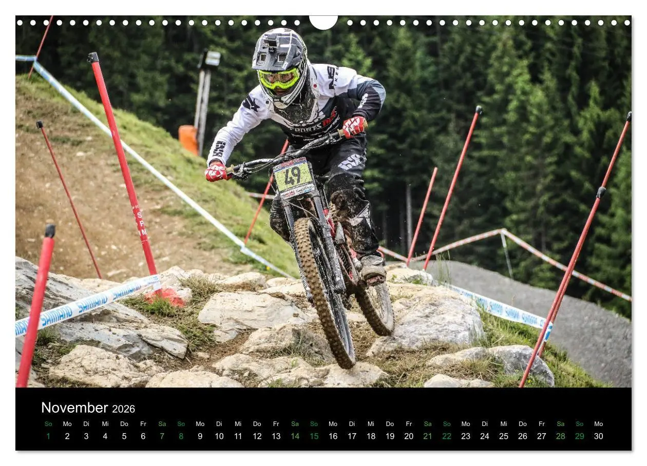 Bild: 9783457895894 | Downhill Racing 2026 (Wandkalender 2026 DIN A3 quer), CALVENDO...