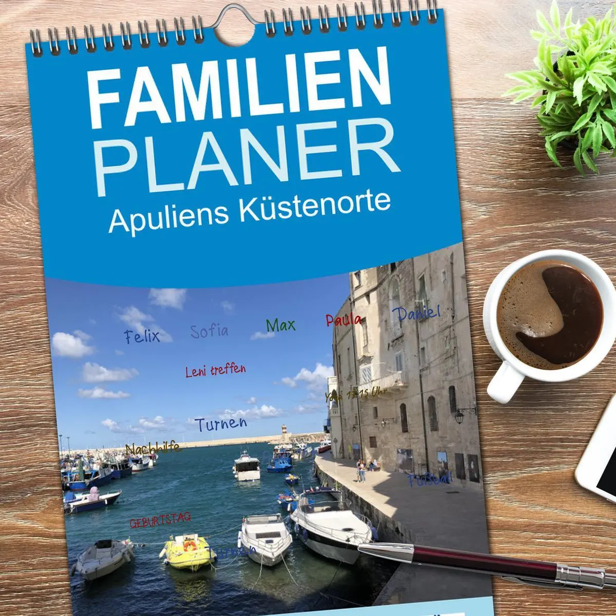 Bild: 9783516505894 | Familienplaner 2026 - Apuliens Küstenorte mit 5 Spalten...