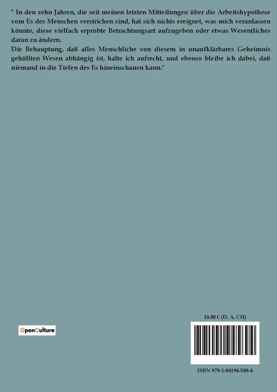 Rückseite: 9791041945894 | Unmaßgebliche Meinungen über Sprache und Kunst | Georg Groddeck | Buch