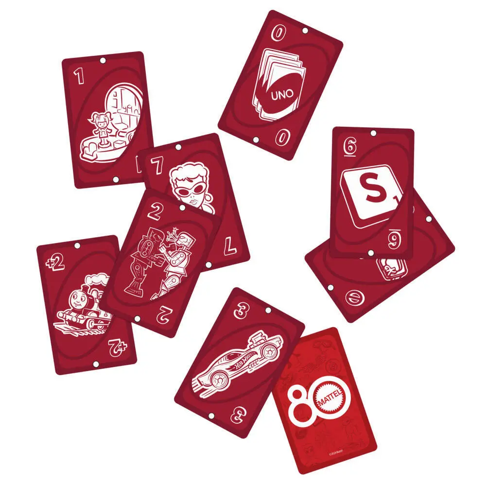 Bild: 194735315994 | Mattel 80th Anniversairy UNO Ruby Red | Spiel | Fensterkarton | JGK30