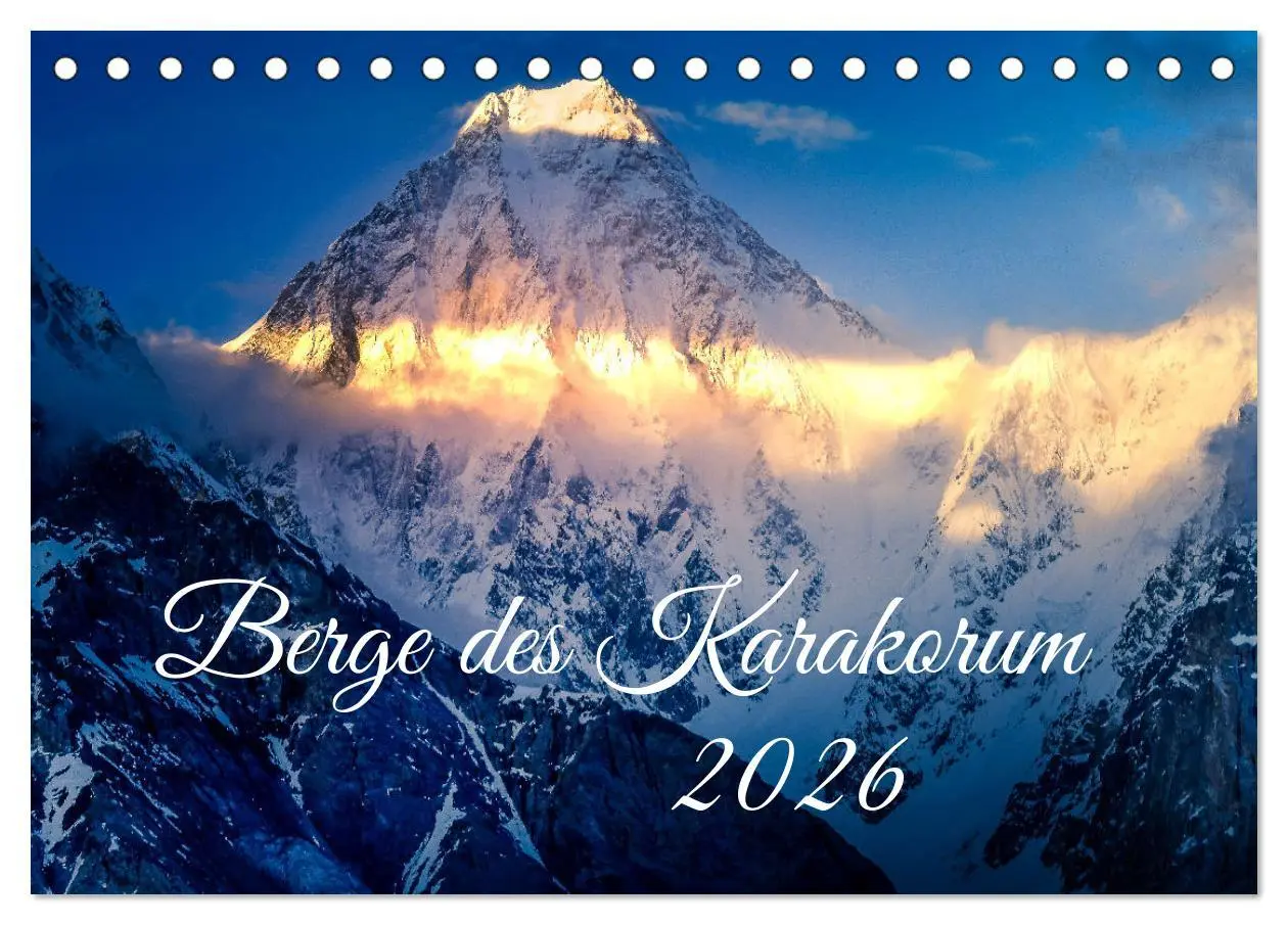 Cover: 9783457575994 | Berge des Karakorum (Tischkalender 2026 DIN A5 quer), CALVENDO...