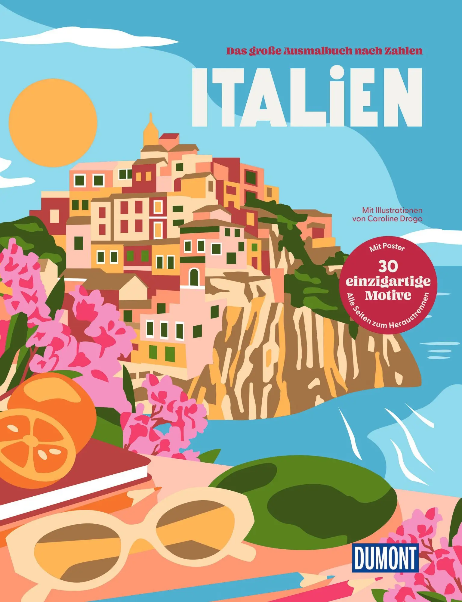 Cover: 9783616035994 | Italien - Das große Ausmalbuch nach Zahlen | Caroline Drogo | Buch