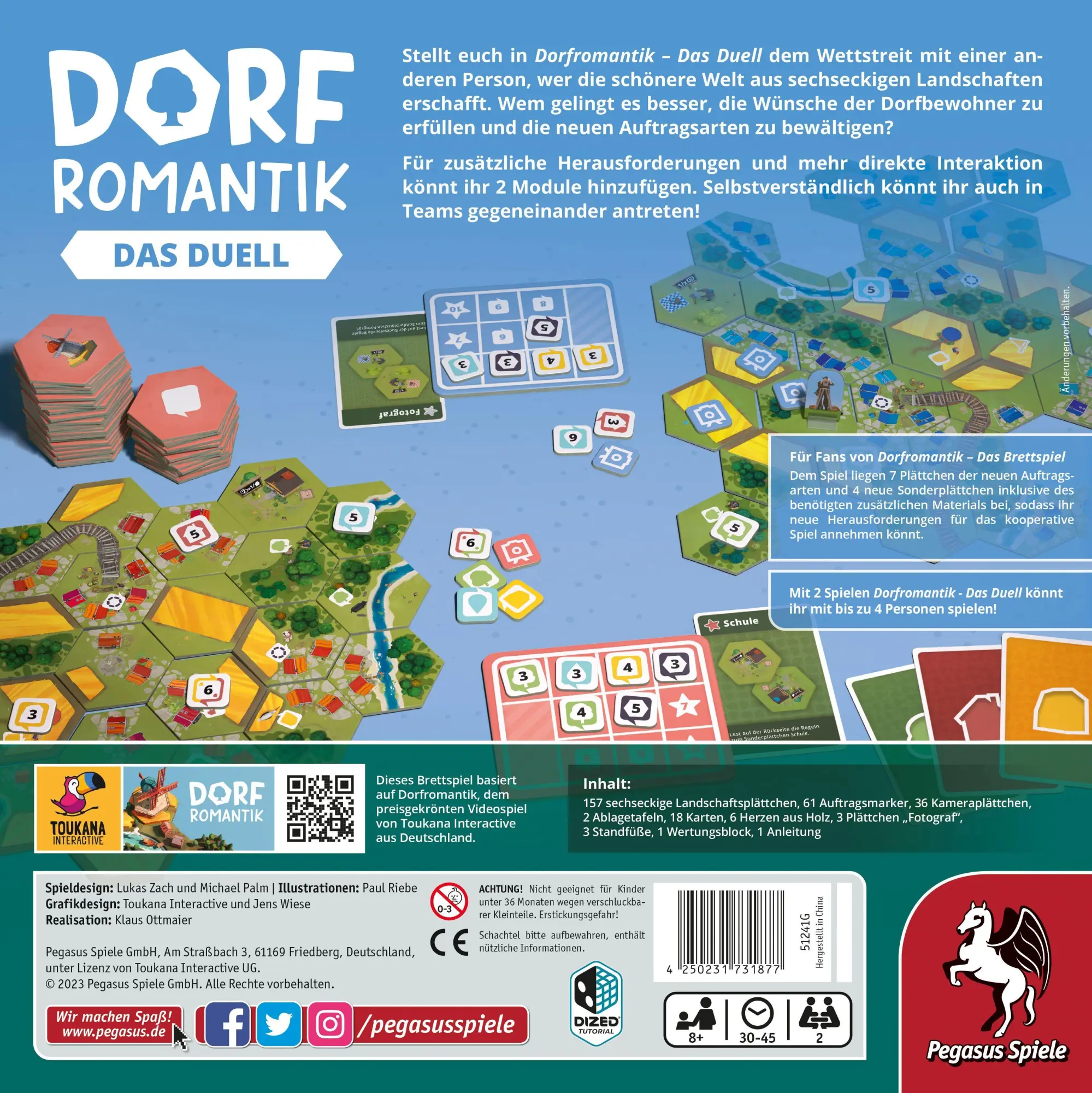 Bild: 4250231736094 | Dorfromantik - Das Duell | Michael Palm | Spiel | 51241G | Deutsch