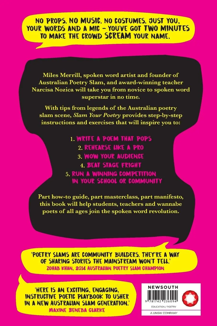 Rückseite: 9781742236094 | Slam Your Poetry | Write a Revolution | Miles Merrill (u. a.) | Buch