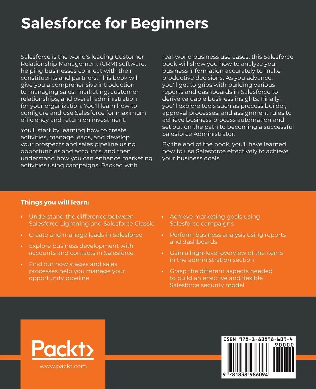 Rückseite: 9781838986094 | Salesforce for Beginners | Sharif Shaalan | Taschenbuch | Englisch