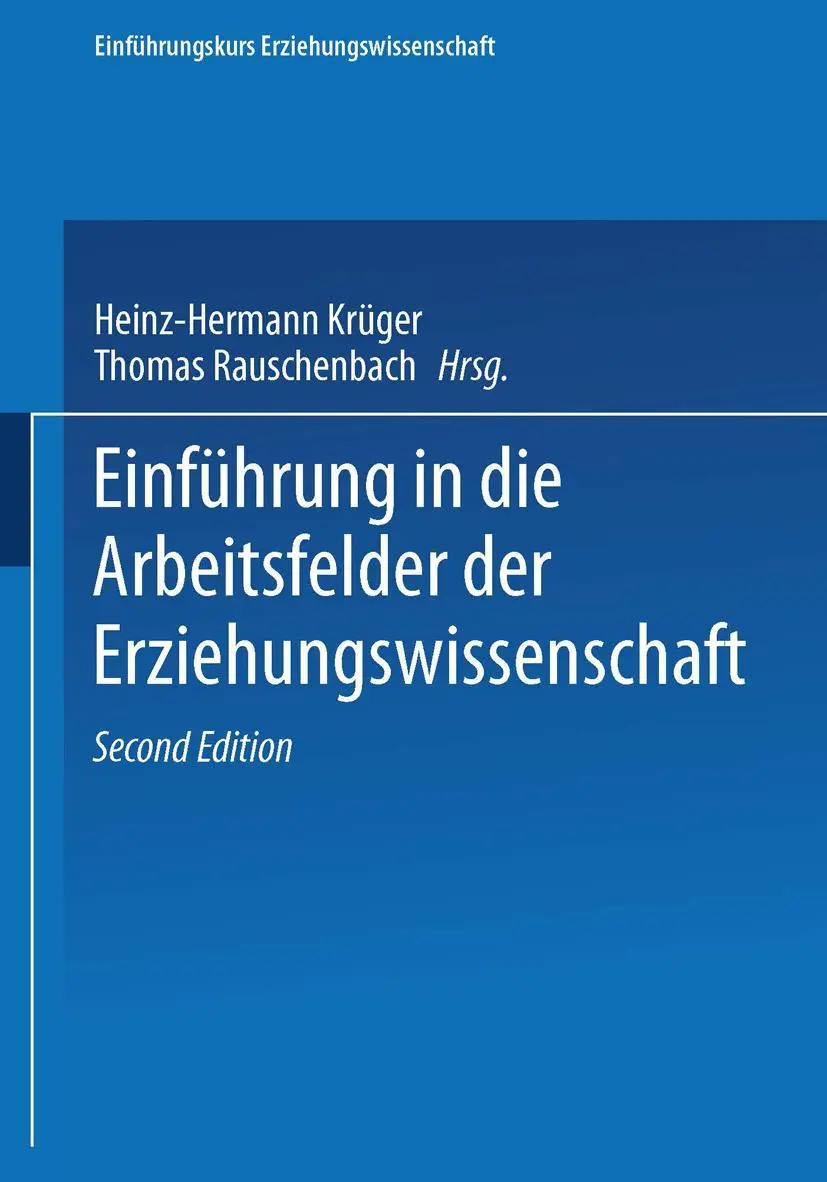 Cover: 9783322896094 | Einführung in die Arbeitsfelder der Erziehungswissenschaft | Krüger