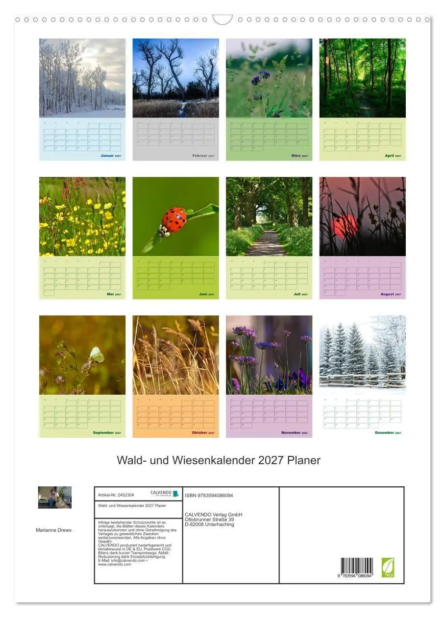 Bild: 9783594086094 | Wald- und Wiesenkalender 2027 Planer (Wandkalender 2027 DIN A2...