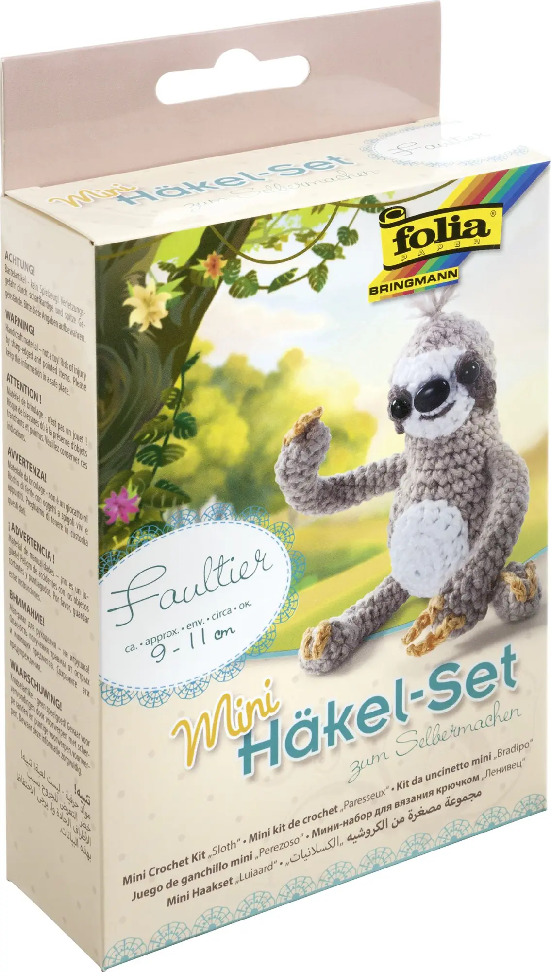 Cover: 4001868096194 | Folia Mini-Häkelset FAULTIER | Folia Mini-Häkelset | 23912 | 2022
