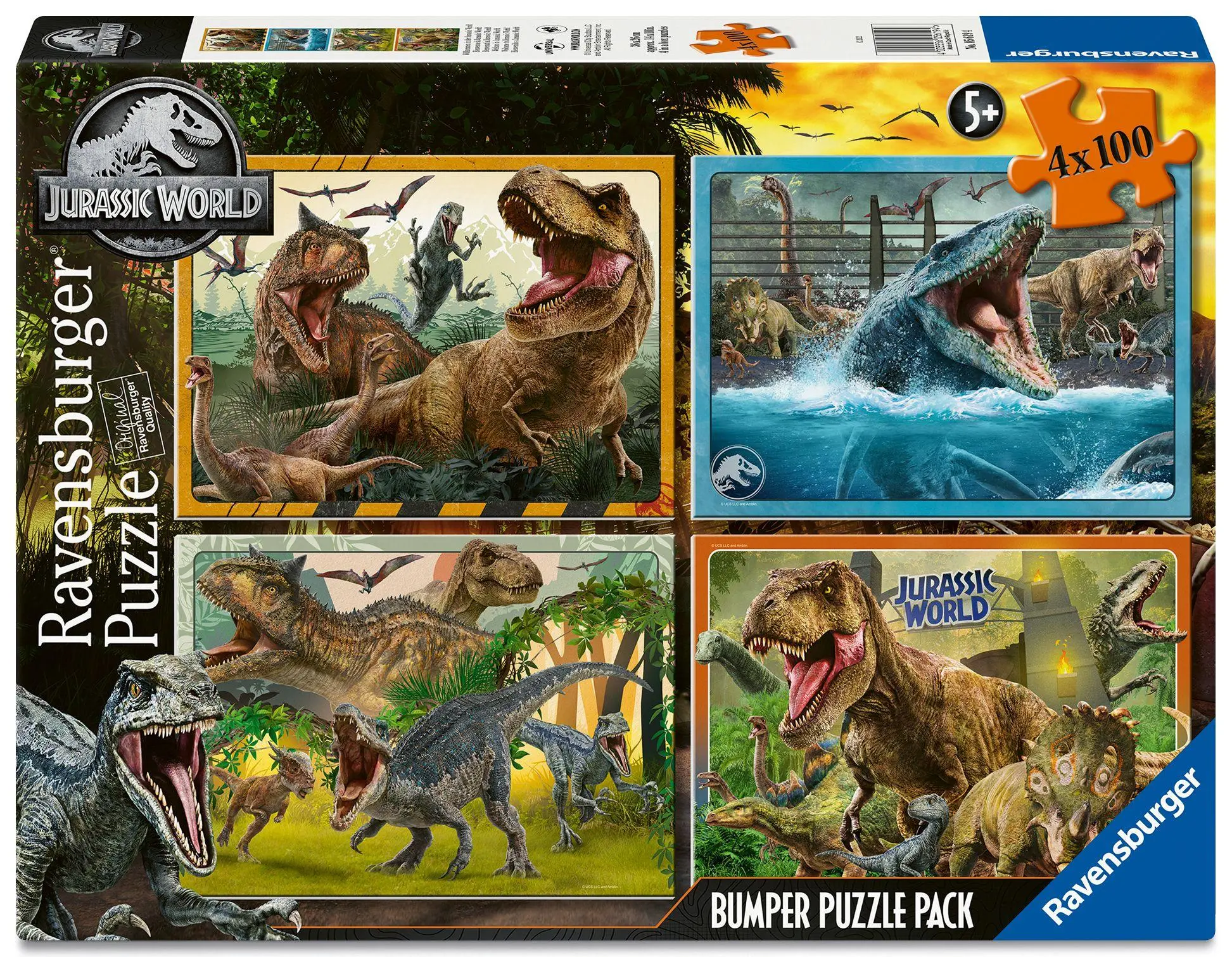 Cover: 4005556056194 | Kinderpuzzle 4x100 Teile - Jurassic Park - Willkommen in der...