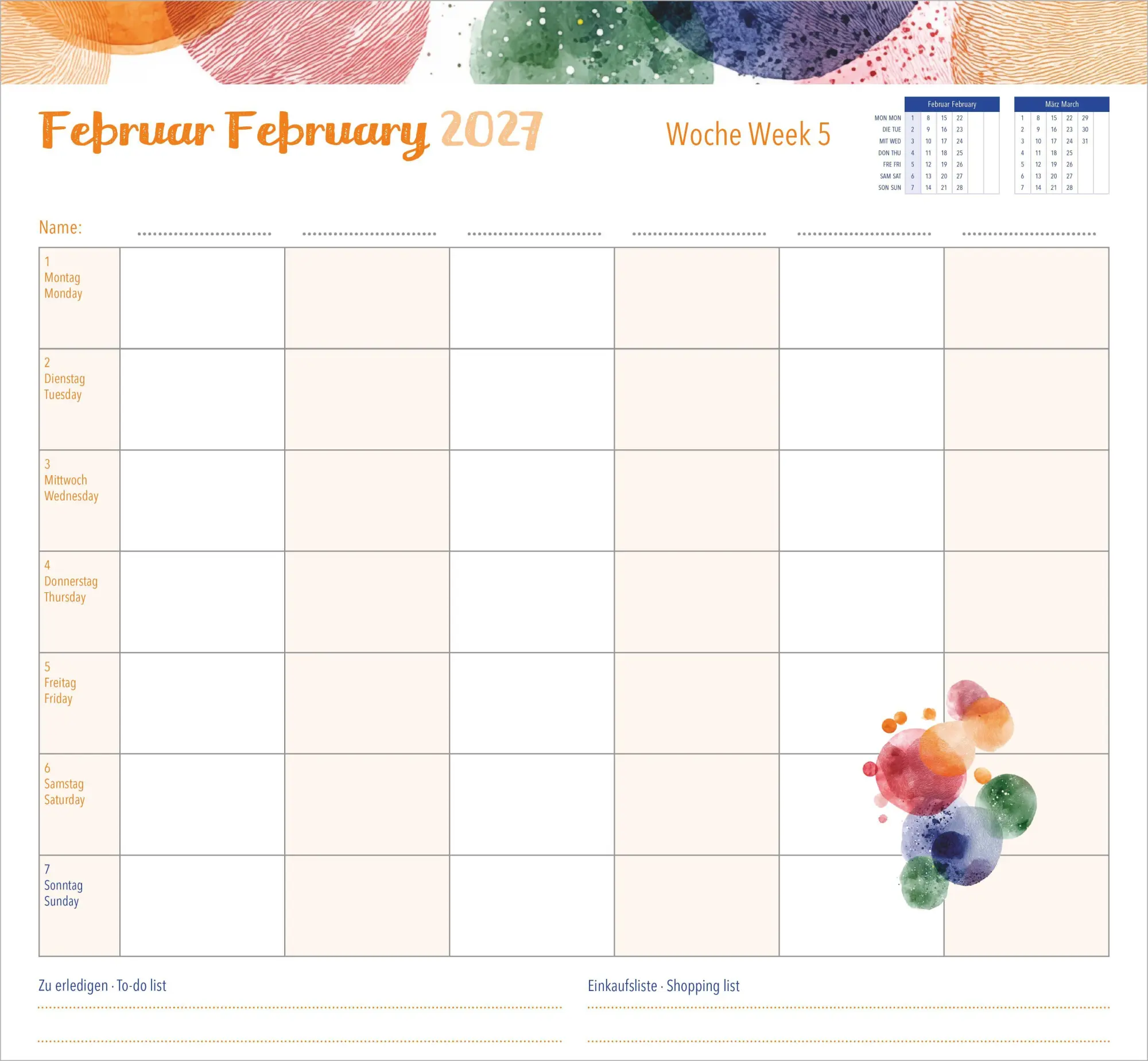 Bild: 4069095016194 | Familienwochenkalender Dots 2027 | Neumann Verlage GmbH &amp; Co KG | 2027