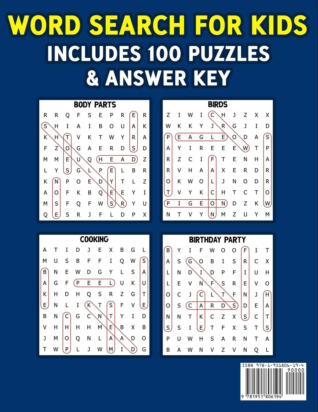 Rückseite: 9781951806194 | Word Search for Kids Ages 8-10 | Activity Wizo | Taschenbuch | 2020