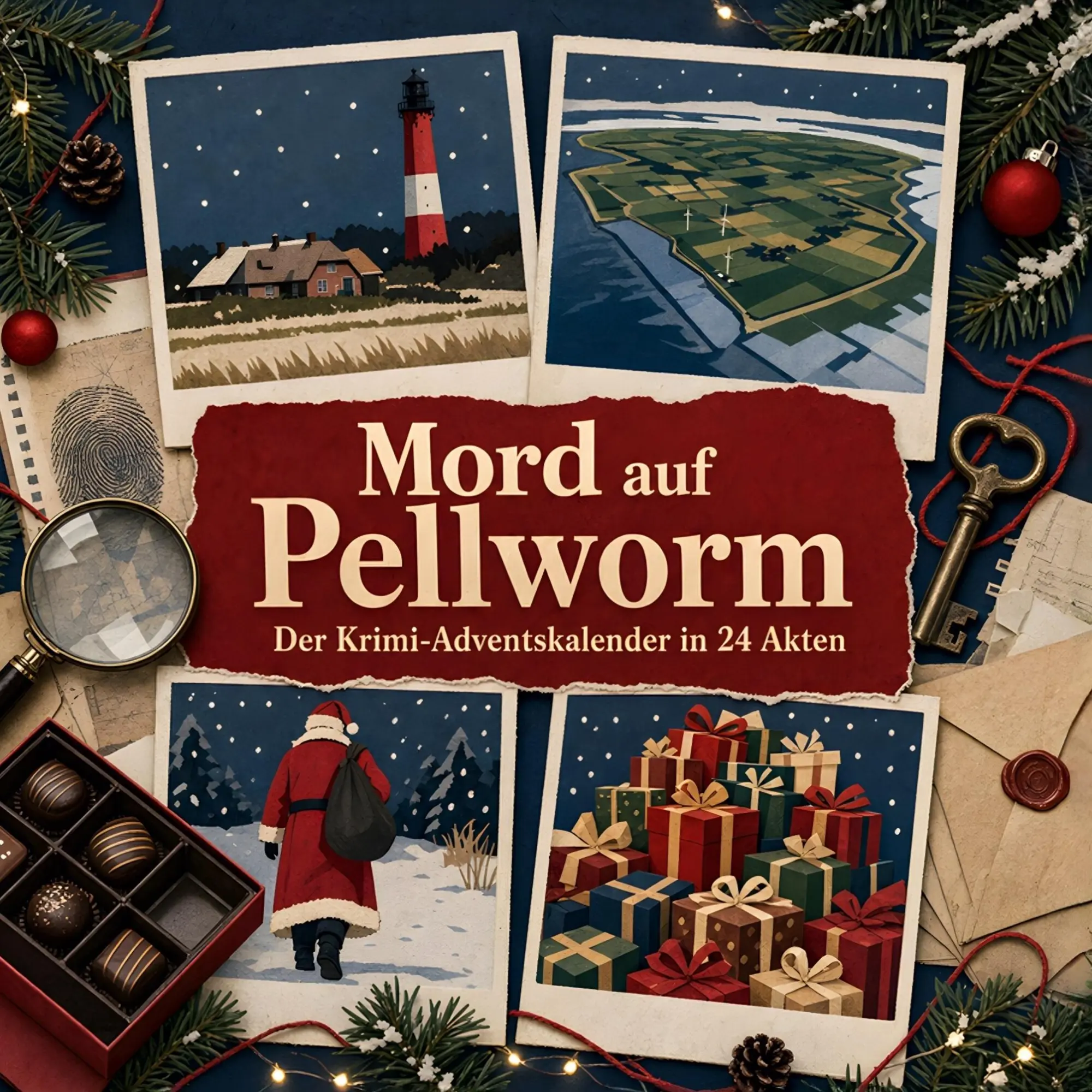 Cover: 9783696116194 | Mord auf Pellworm | Der Krimi-Adventskalender in 24 Akten | Lehmann