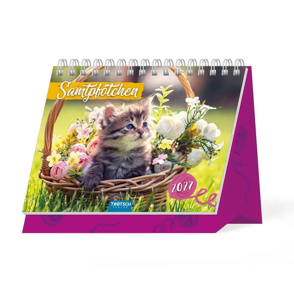 Cover: 9783988026194 | TRÖTSCH - Aufstellkalender Samtpfötchen 2027 | KG | Kalender | 24 S.