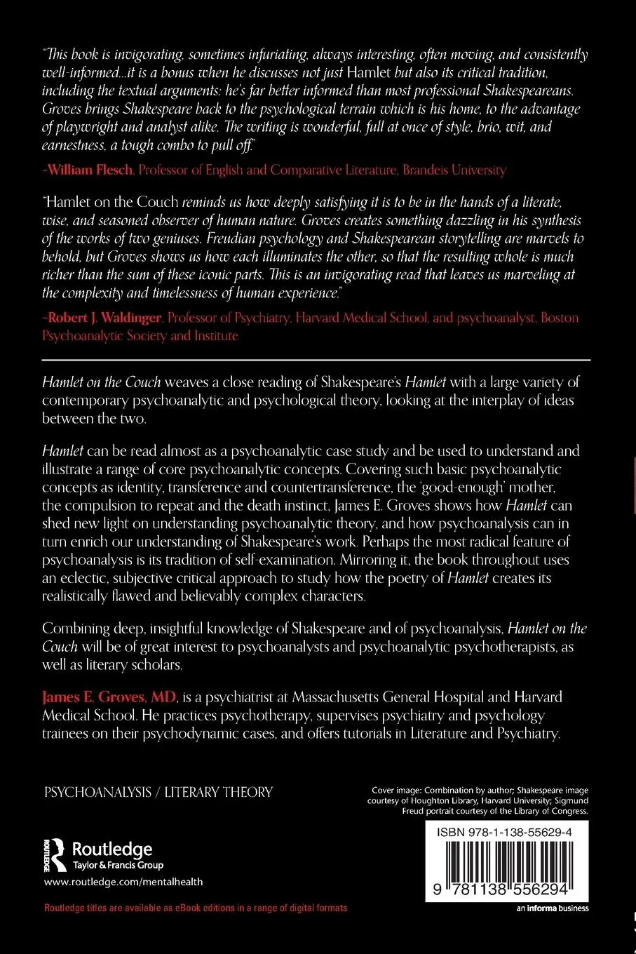 Rückseite: 9781138556294 | Hamlet on the Couch | What Shakespeare Taught Freud | James E. Groves