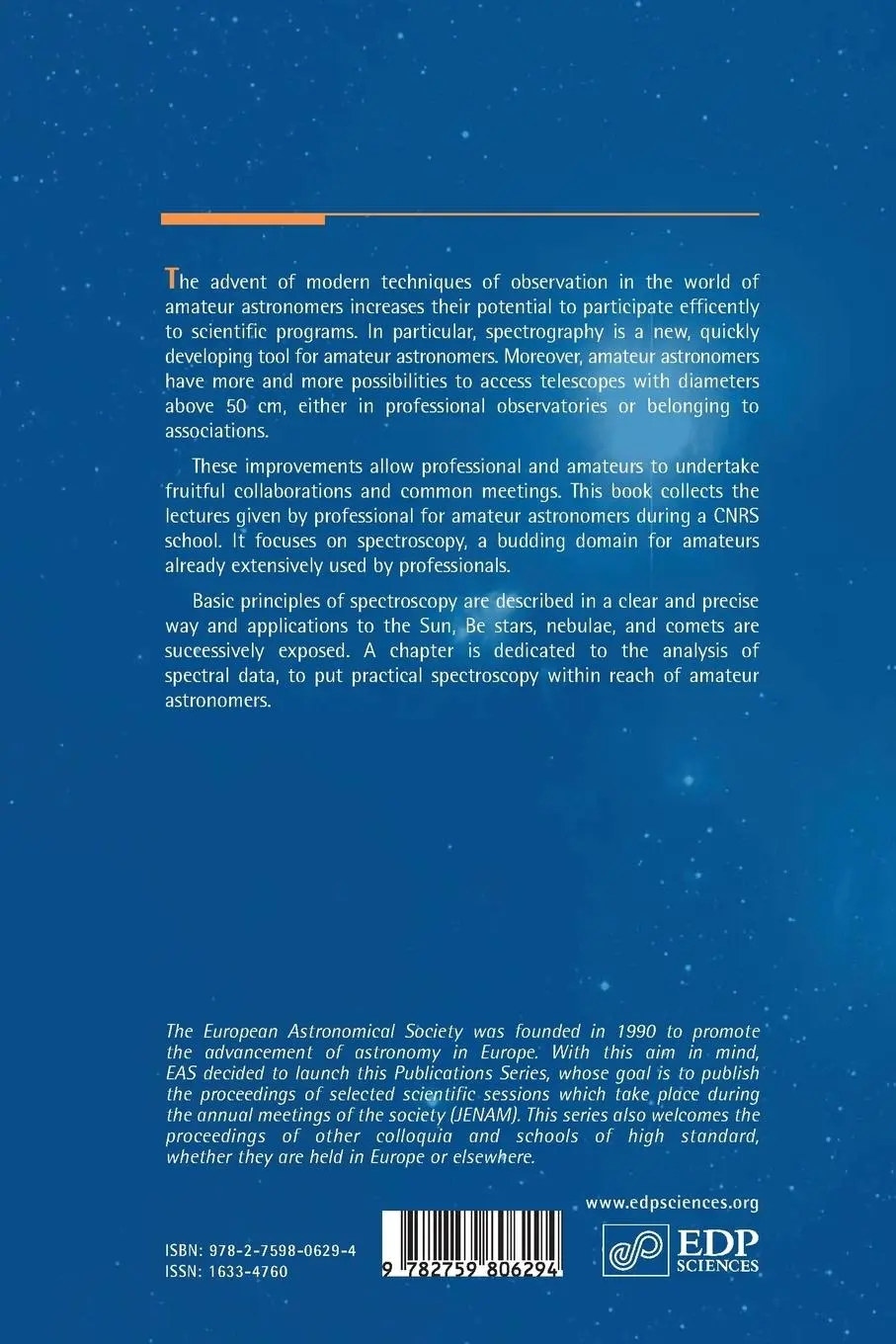 Rückseite: 9782759806294 | Astronomical Spectrography for Amateurs | J P Rozelot (u. a.) | Buch