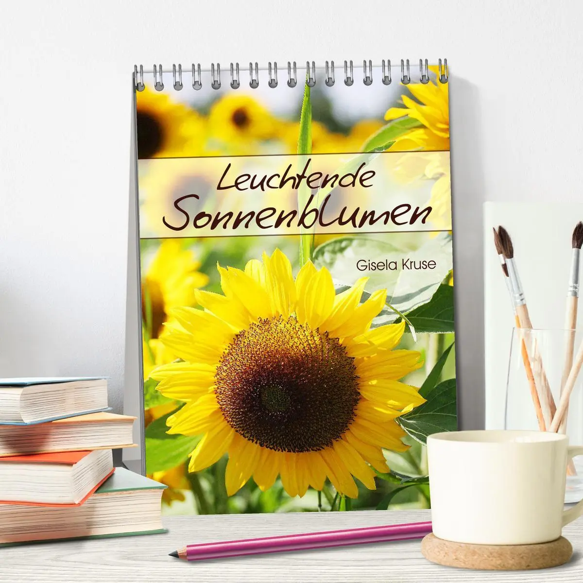 Bild: 9783516396294 | Leuchtende Sonnenblumen (Tischkalender 2026 DIN A5 hoch), CALVENDO...