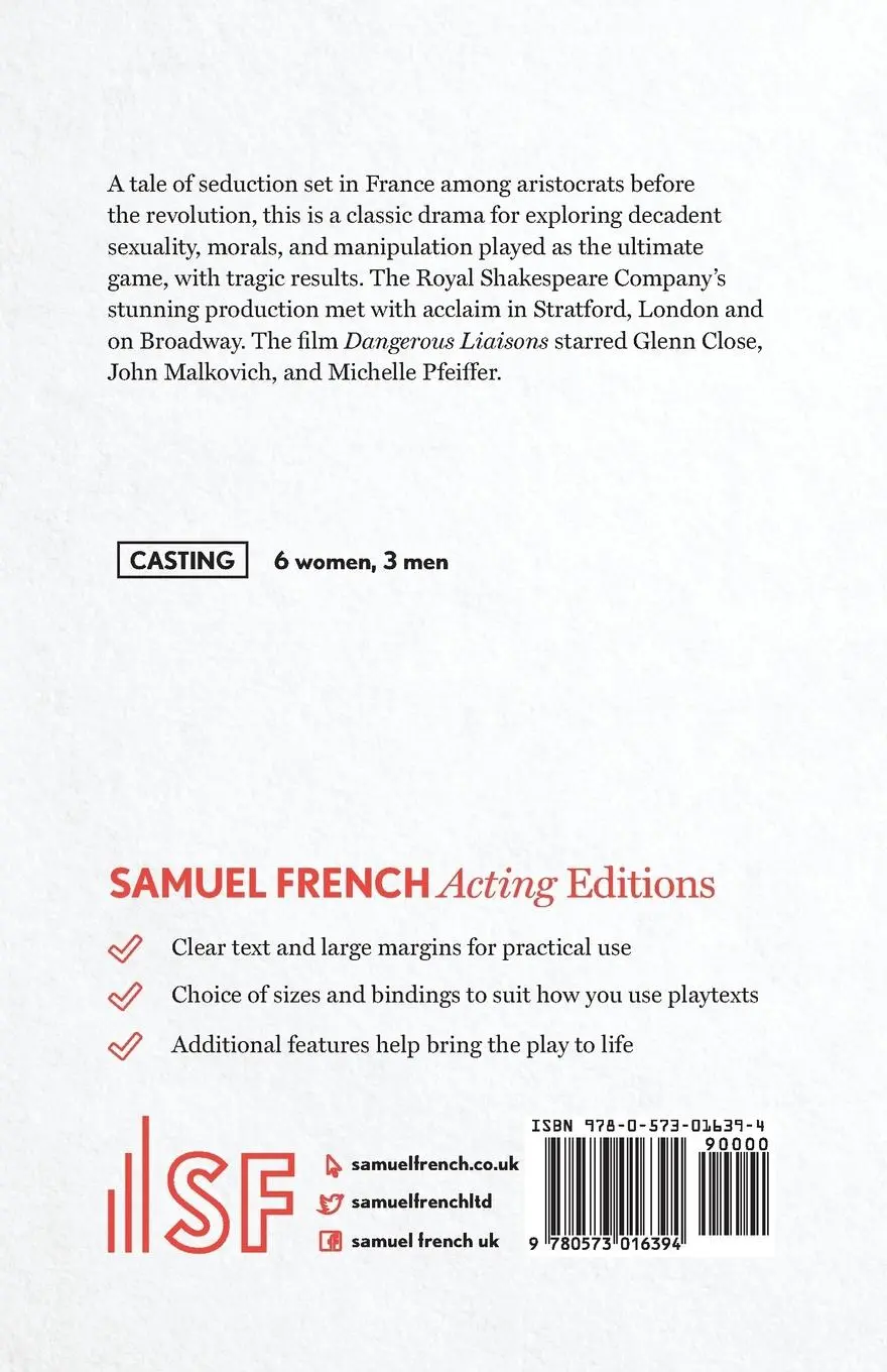 Rückseite: 9780573016394 | Les Liaisons Dangereuses | Christopher Hampton | Taschenbuch | 2015