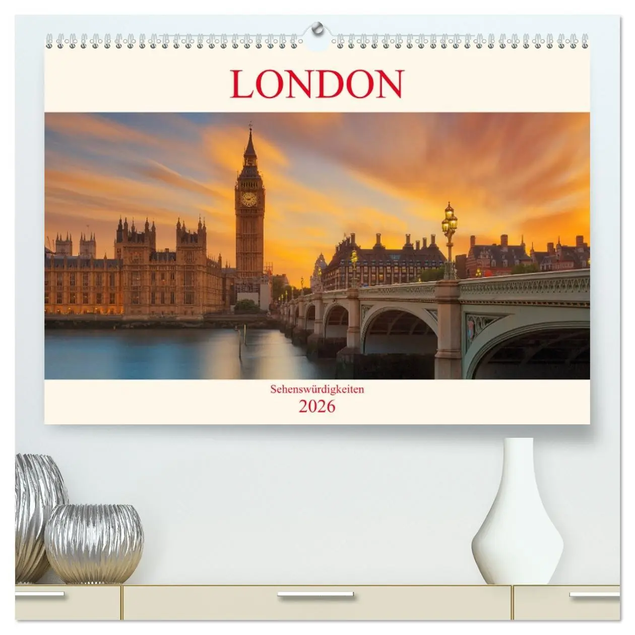 Cover: 9783457676394 | London Sehenswürdigkeiten (hochwertiger Premium Wandkalender 2026...