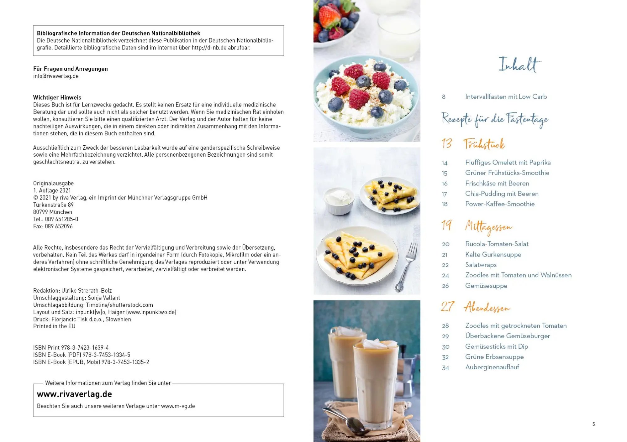 Bild: 9783742316394 | Intervallfasten Low Carb | Low-Carb-Rezept des Tages | Taschenbuch