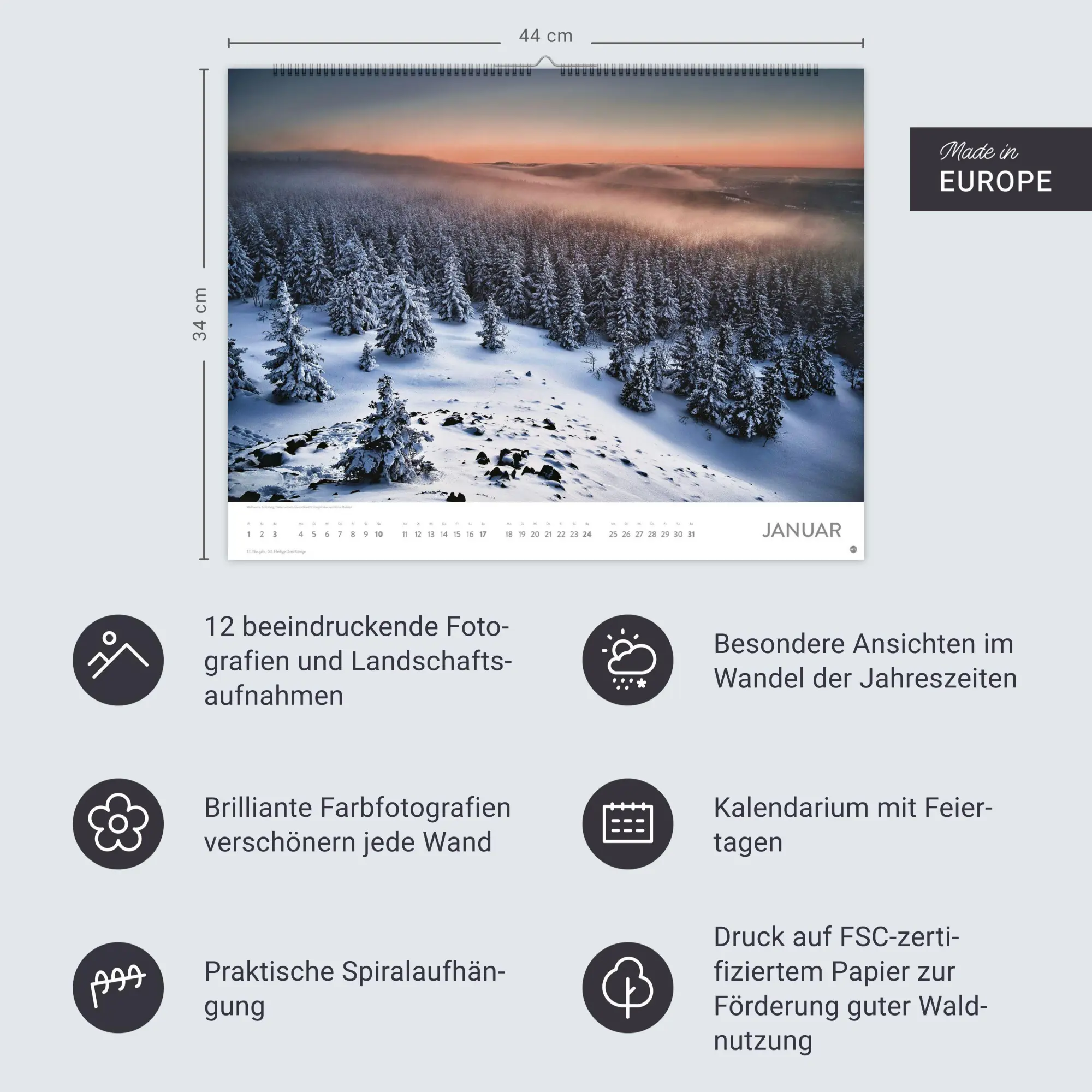 Bild: 9783756416394 | Magie des Lichts Posterkalender 2027 | Heye | Kalender | Spiralbindung