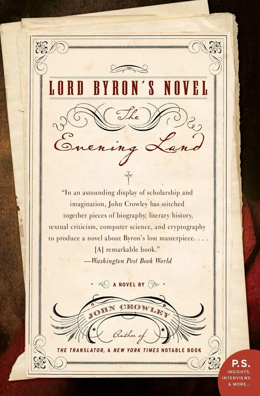Cover: 9780060556594 | Lord Byron's Novel | The Evening Land | John Crowley | Taschenbuch
