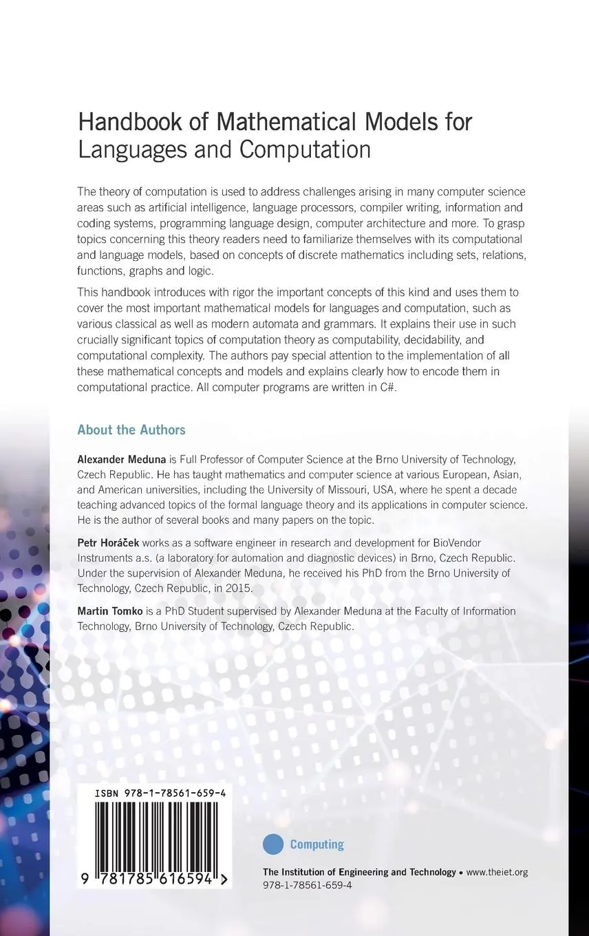 Rückseite: 9781785616594 | Handbook of Mathematical Models for Languages and Computation | Buch