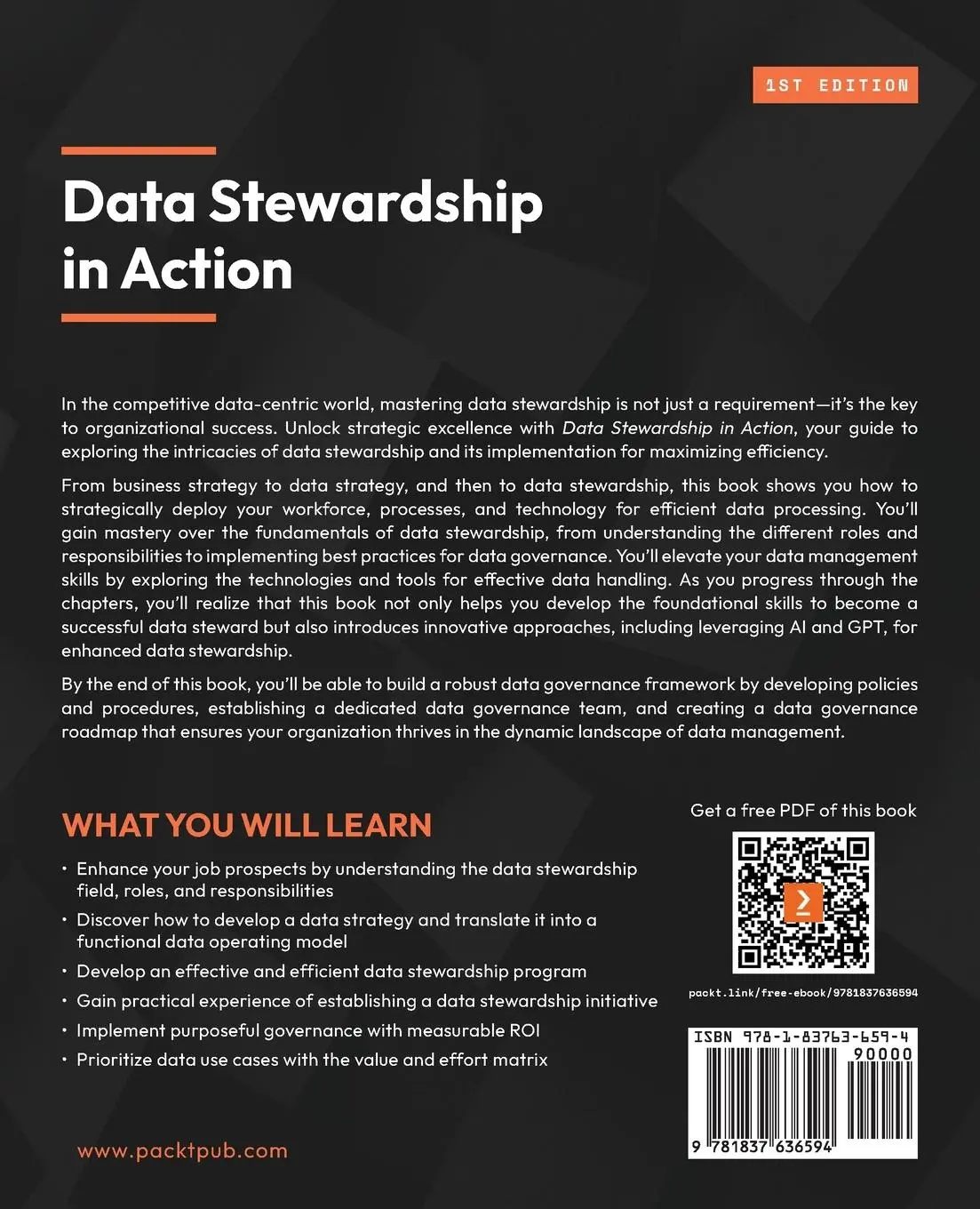 Rückseite: 9781837636594 | Data Stewardship in Action | Pui Shing Lee | Taschenbuch | Englisch