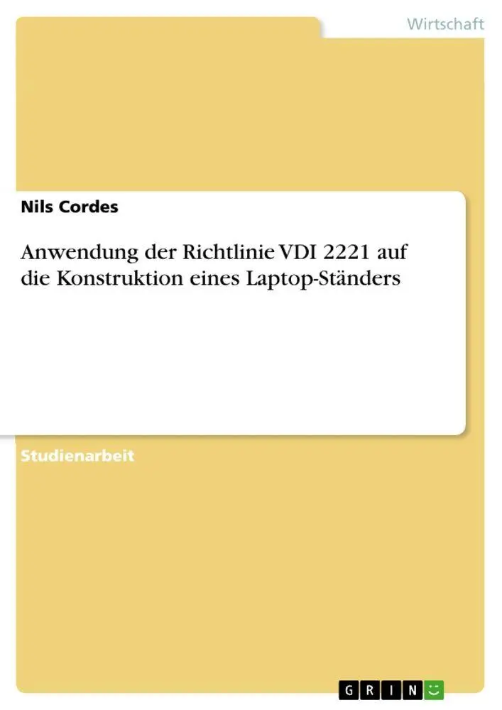 Cover: 9783346536594 | Anwendung der Richtlinie VDI 2221 auf die Konstruktion eines...