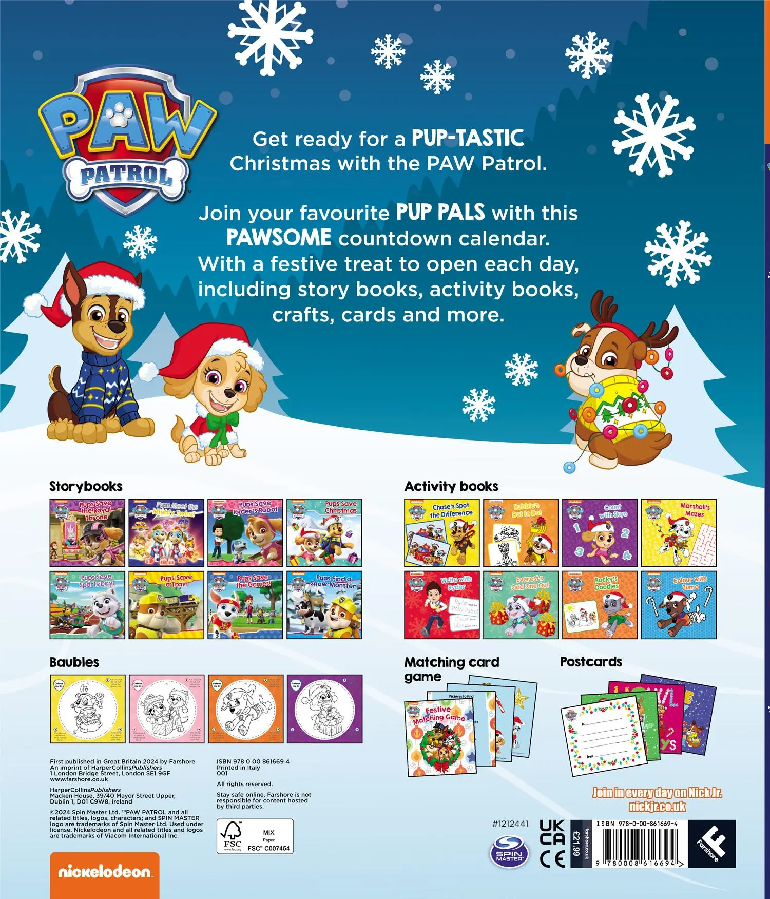 Rückseite: 9780008616694 | Paw Patrol Advent Calendar | Paw Patrol | Taschenbuch | Englisch