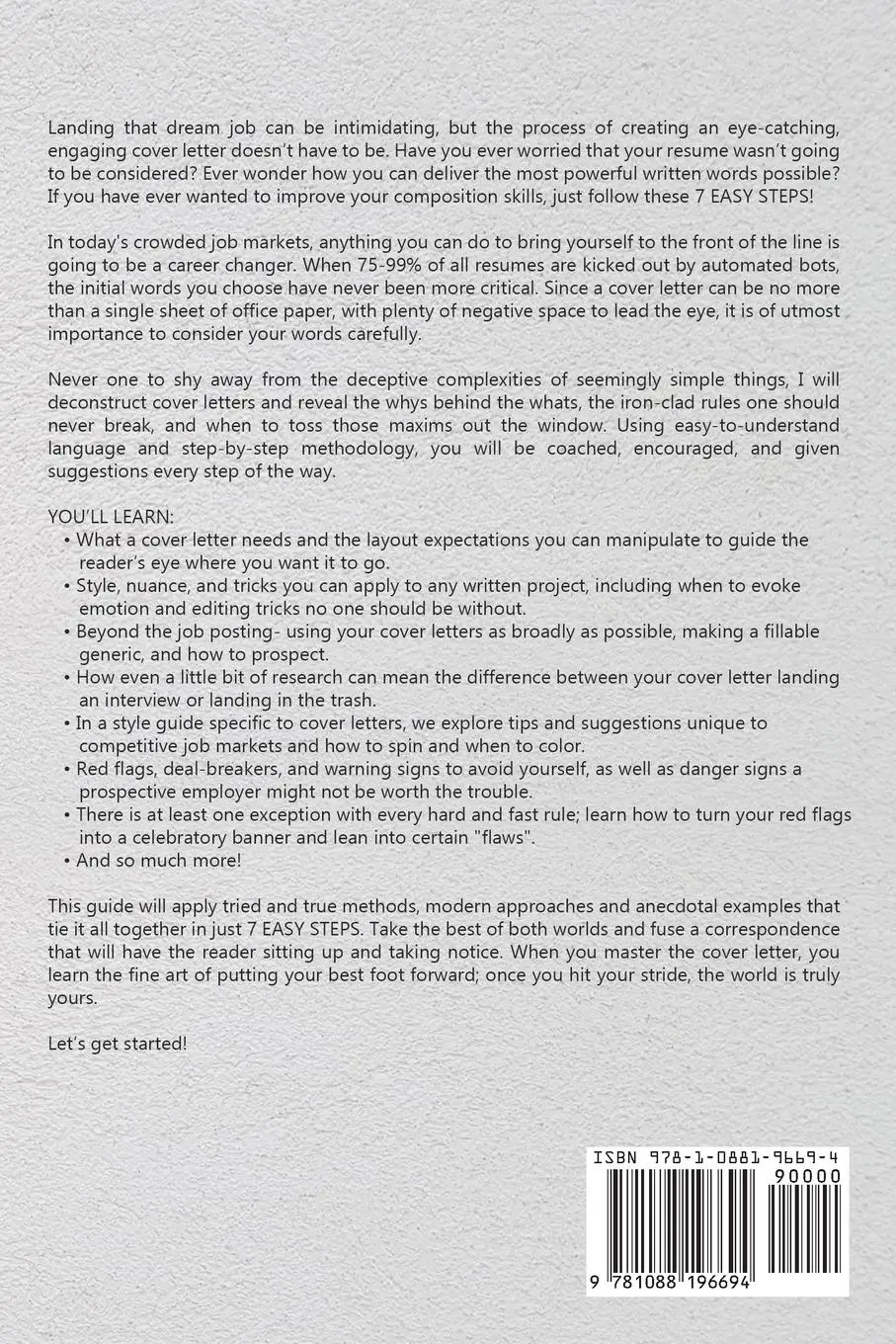 Rückseite: 9781088196694 | How to Write a Cover Letter | Theodore Kingsley | Taschenbuch | 2023