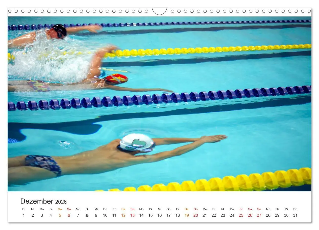 Bild: 9783457266694 | Schwimmen - Bahn für Bahn (Wandkalender 2026 DIN A3 quer), CALVENDO...