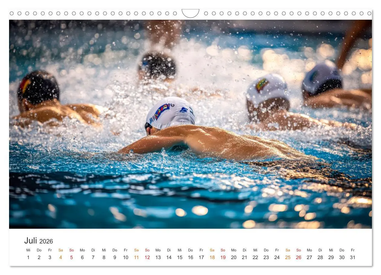 Bild: 9783457266694 | Schwimmen - Bahn für Bahn (Wandkalender 2026 DIN A3 quer), CALVENDO...