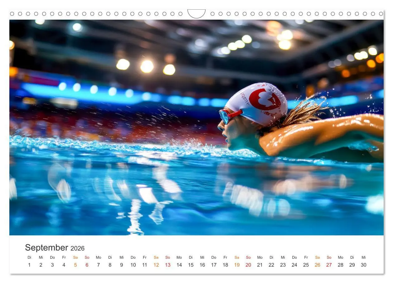 Bild: 9783457266694 | Schwimmen - Bahn für Bahn (Wandkalender 2026 DIN A3 quer), CALVENDO...