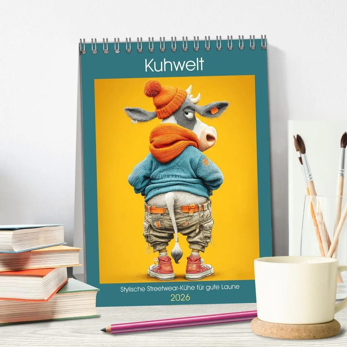 Bild: 9783516736694 | Kuhwelt. Stylische Streetwear-Kühe für gute Laune (Tischkalender...