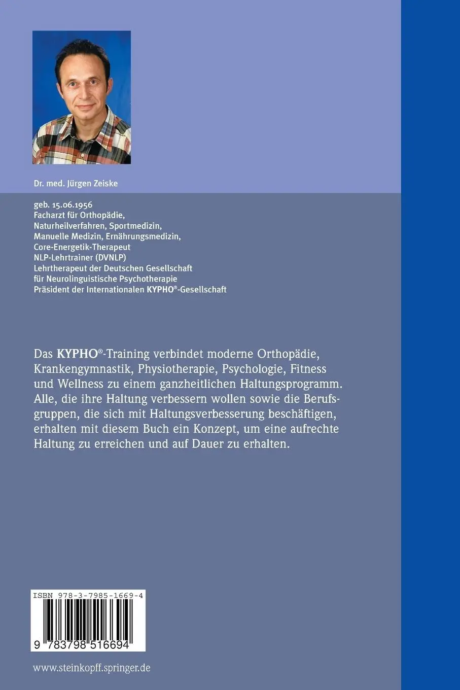 Rückseite: 9783798516694 | KYPHO - Training | Das ganzheitliche Haltungsprogramm | Jürgen Zeiske