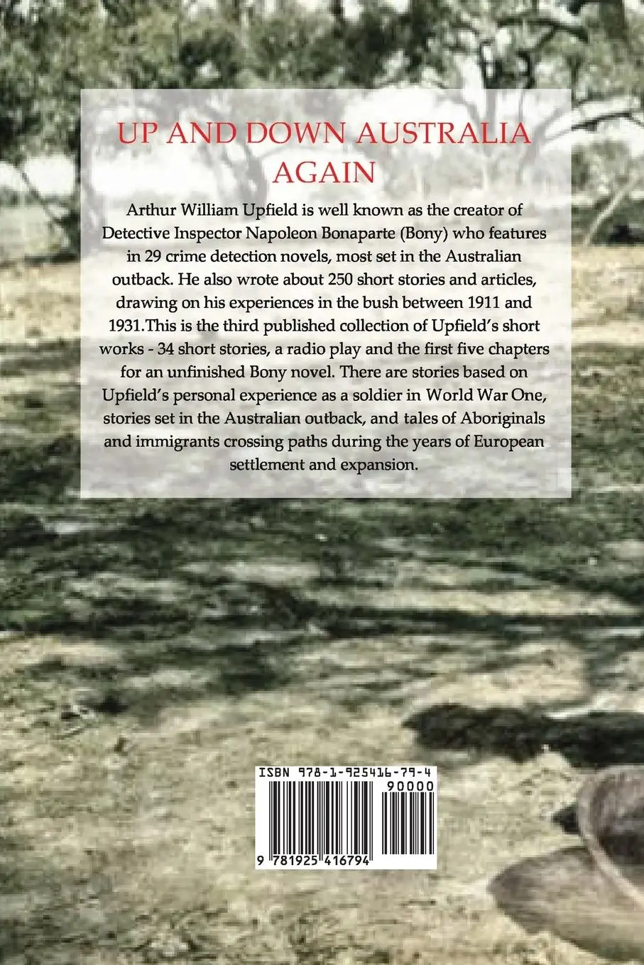 Rückseite: 9781925416794 | Up and Down Australia Again | Arthur W. Upfield | Taschenbuch | 2017