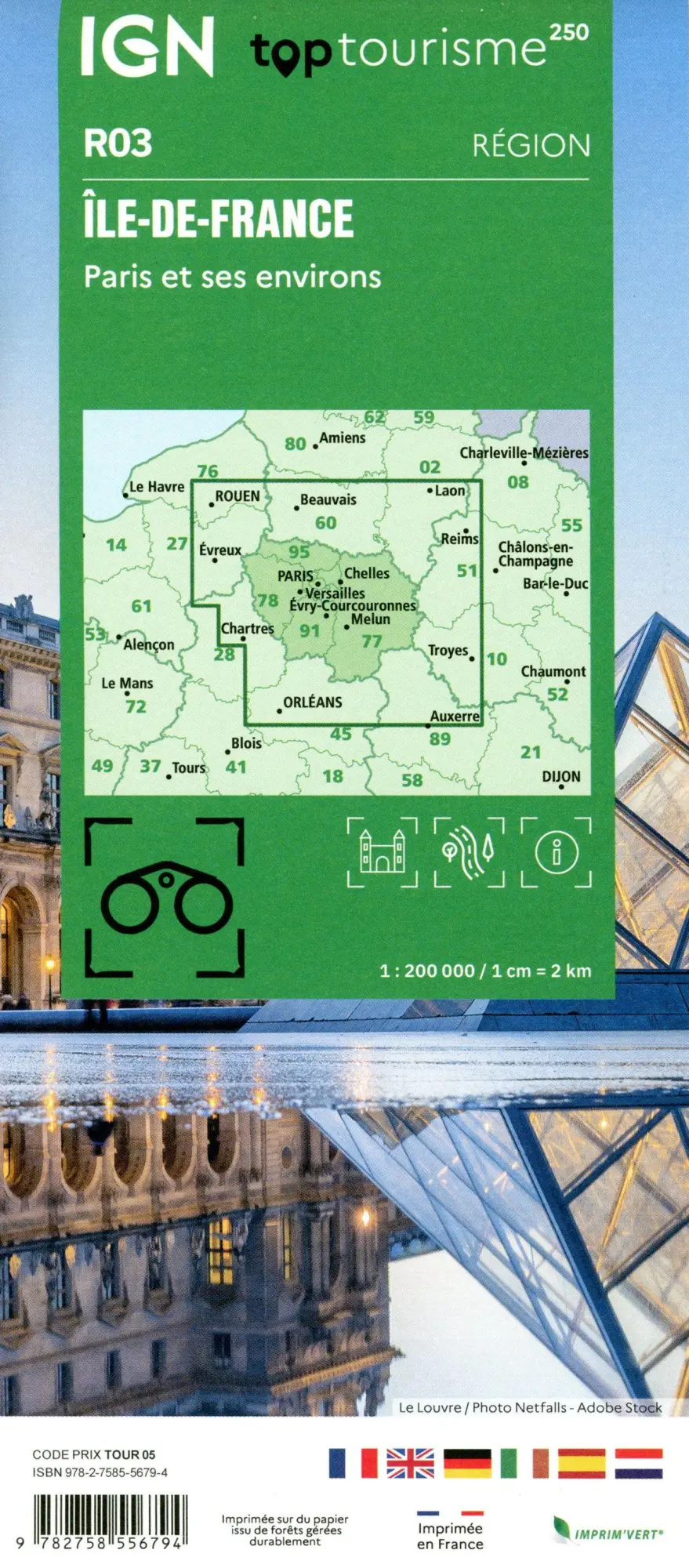 Bild: 9782758556794 | R03 Île-de-France | ÎLE DE FRANCE - PARIS ET SES ENVIRONS 1:250000