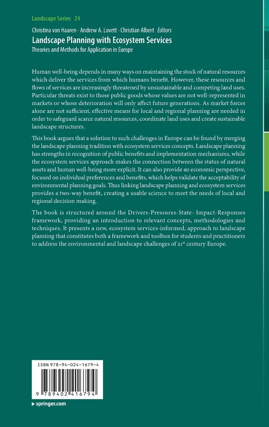 Rückseite: 9789402416794 | Landscape Planning with Ecosystem Services | Haaren (u. a.) | Buch