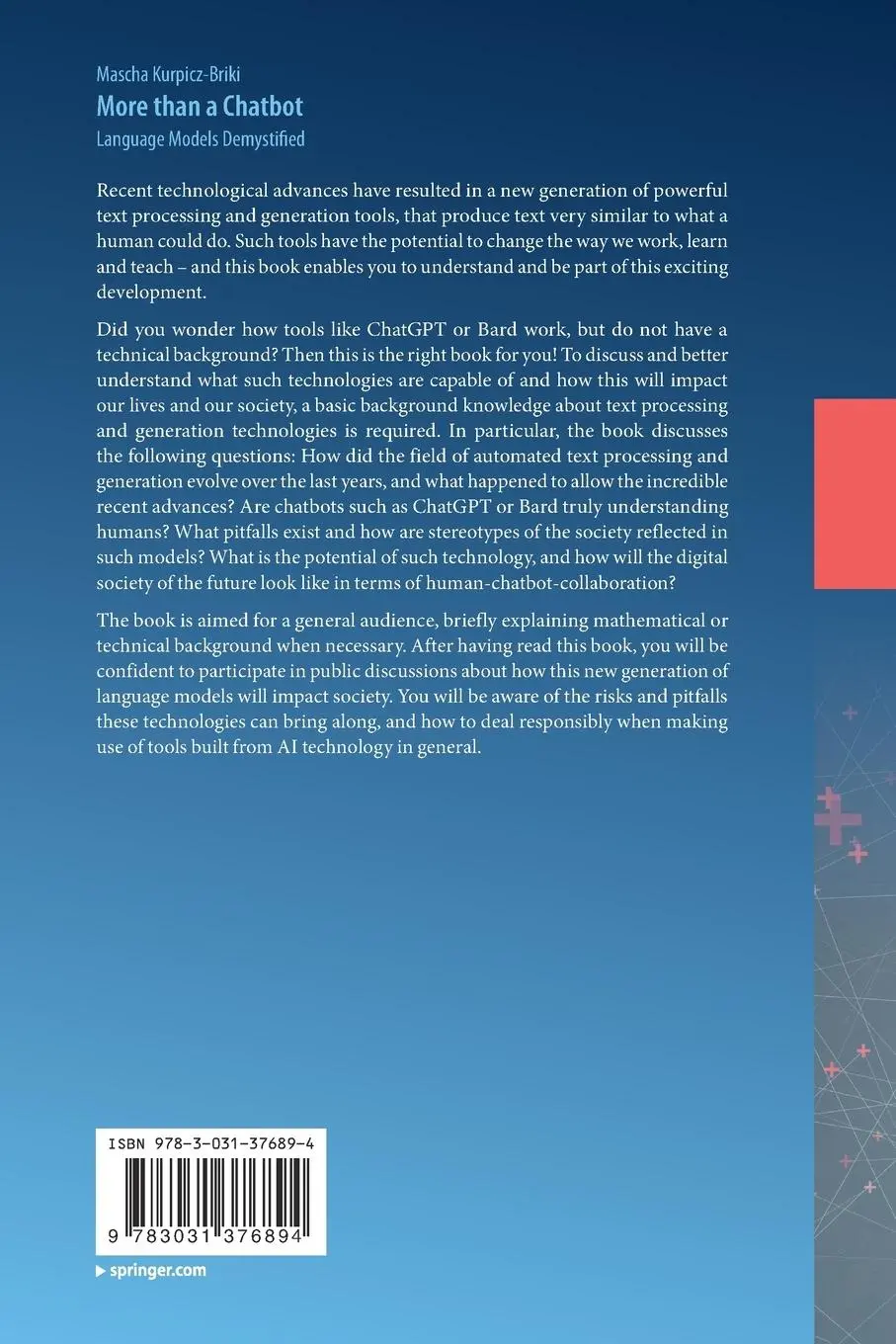 Rückseite: 9783031376894 | More than a Chatbot | Language Models Demystified | Kurpicz-Briki | xi