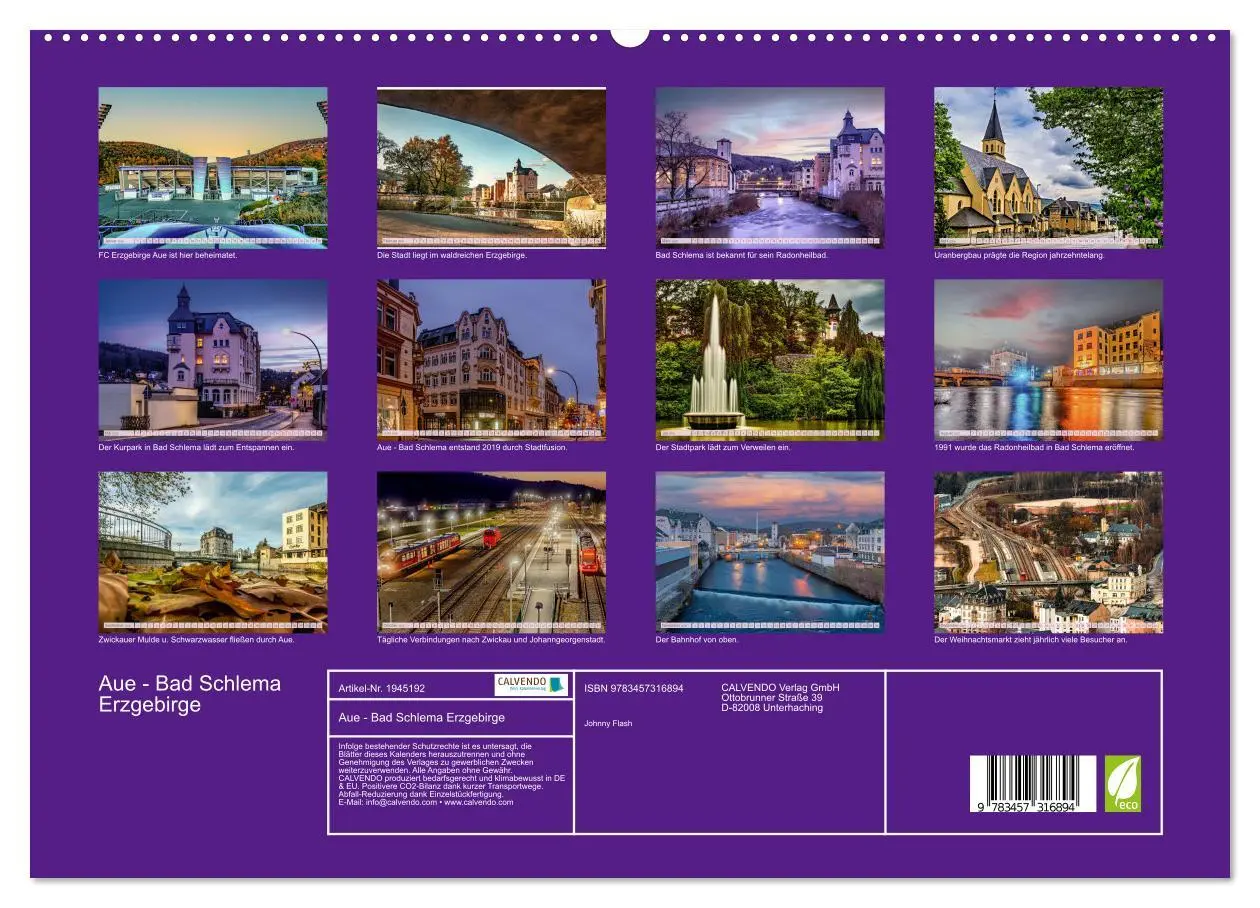 Bild: 9783457316894 | Aue - Bad Schlema Erzgebirge (hochwertiger Premium Wandkalender...