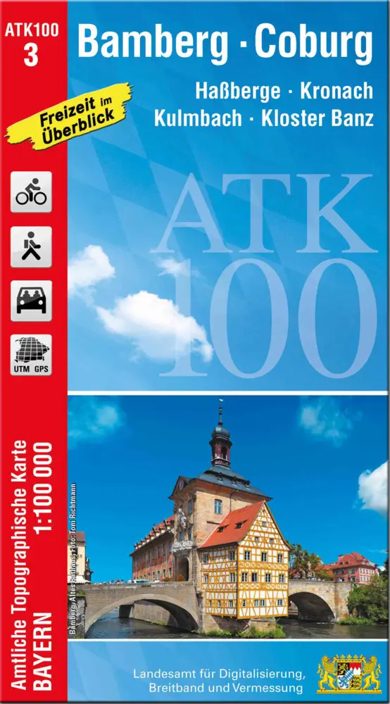 Cover: 9783899336894 | Bamberg-Coburg 1:100 000 | Haßberge, Kronach, Kulmbach, Kloster Banz