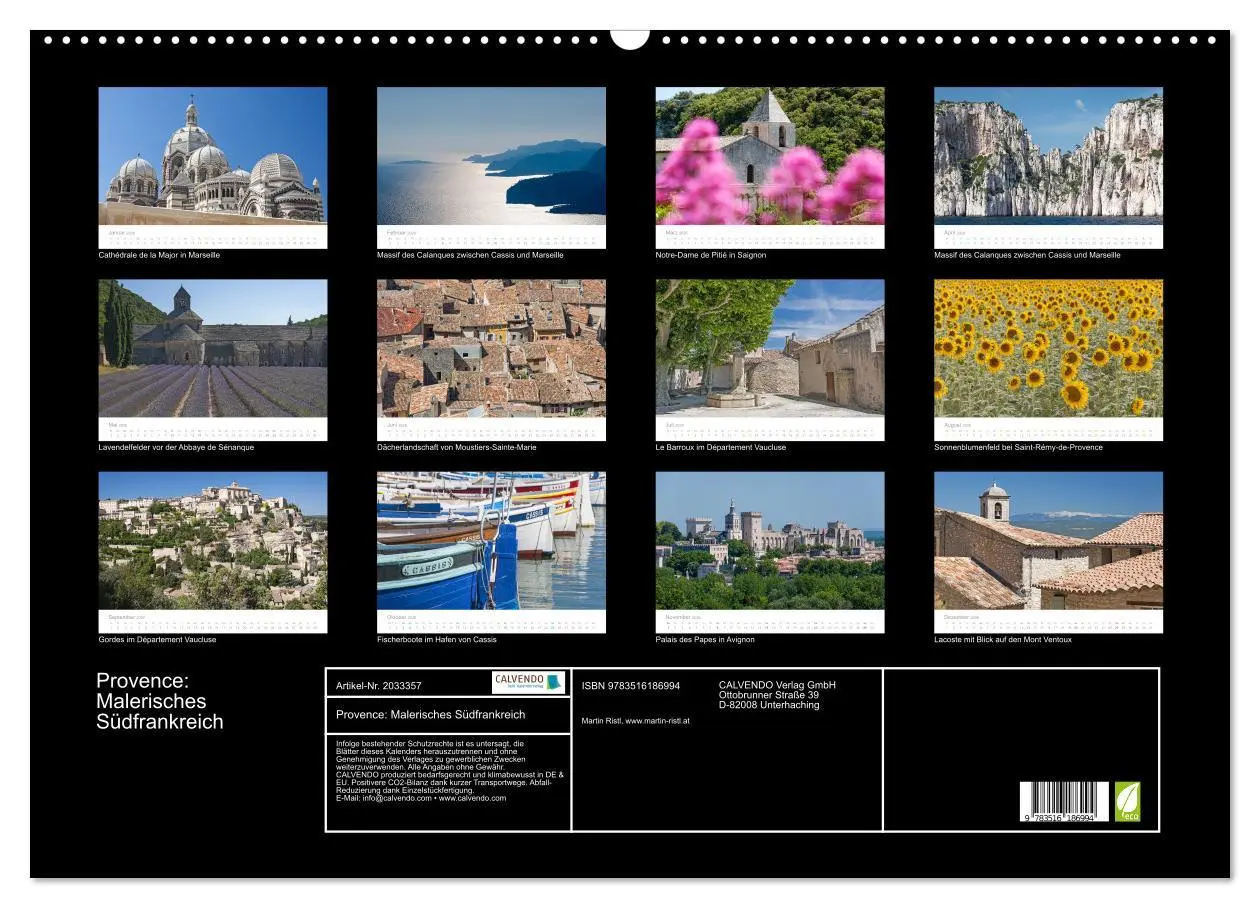 Bild: 9783516186994 | Provence: Malerisches Südfrankreich (Wandkalender 2026 DIN A2...