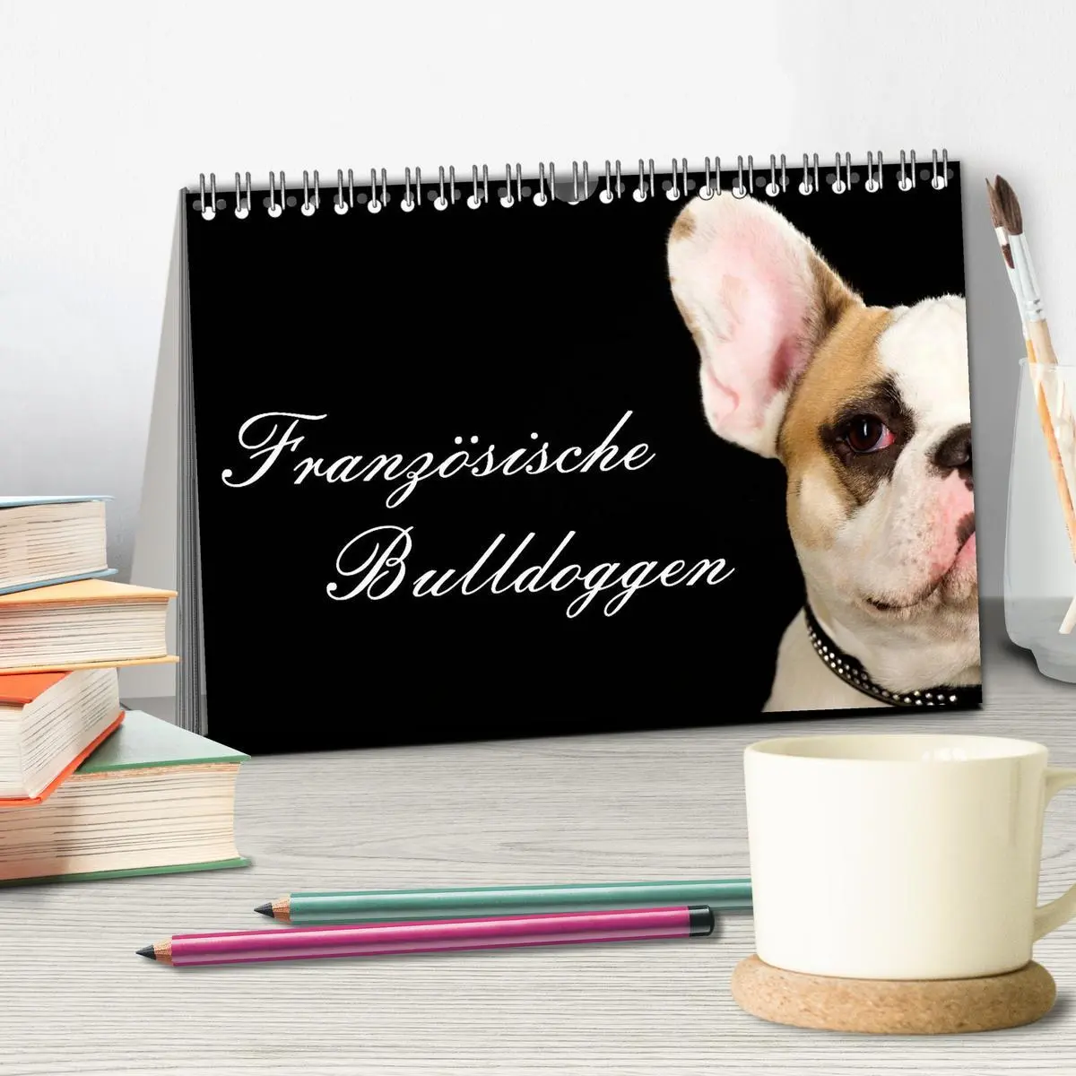 Bild: 9783516147094 | Französische Bulldoggen (Tischkalender 2026 DIN A5 quer), CALVENDO...