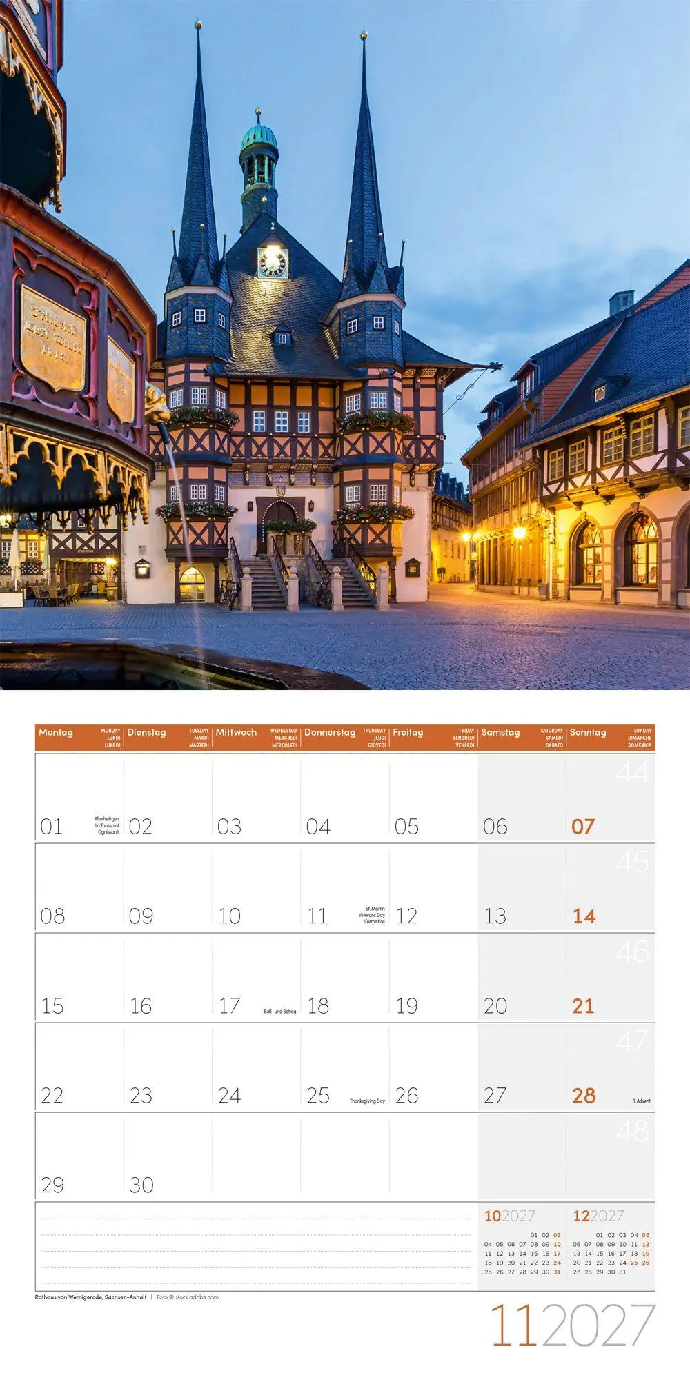 Bild: 9783838447094 | Deutschland Kalender 2027 - 30x30 - Art12 | Ackermann Kunstverlag GmbH