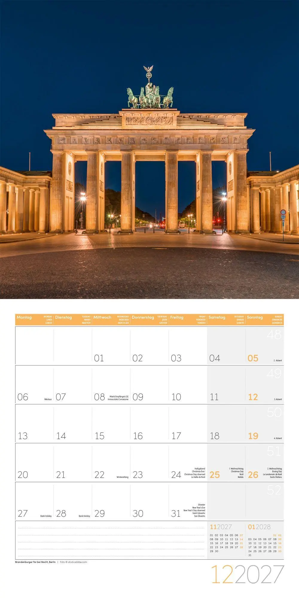 Bild: 9783838447094 | Deutschland Kalender 2027 - 30x30 - Art12 | Ackermann Kunstverlag GmbH